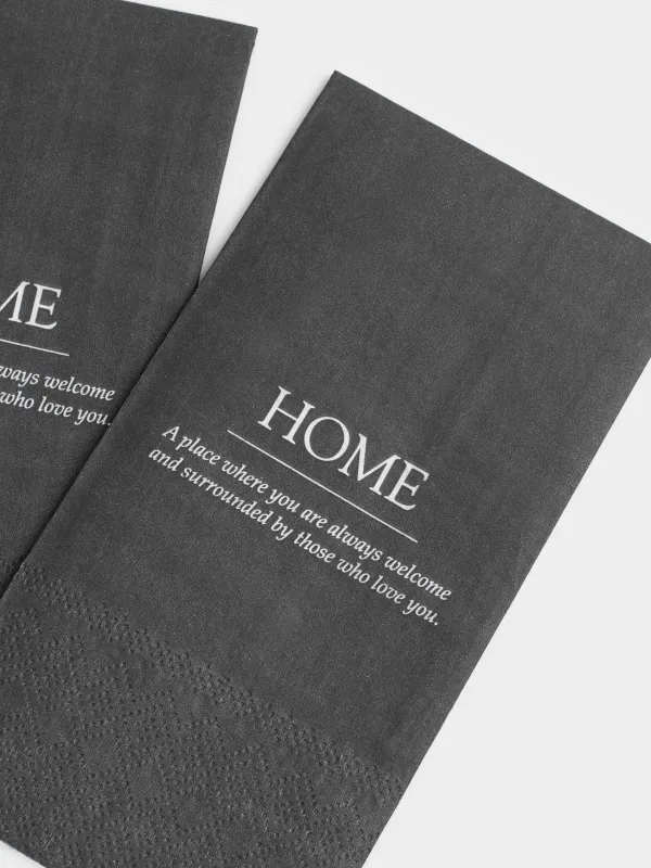 Қағаз майлықтар, 33х33 см, 20 дана, тікбұрышты, қара, Home, Course, image-4