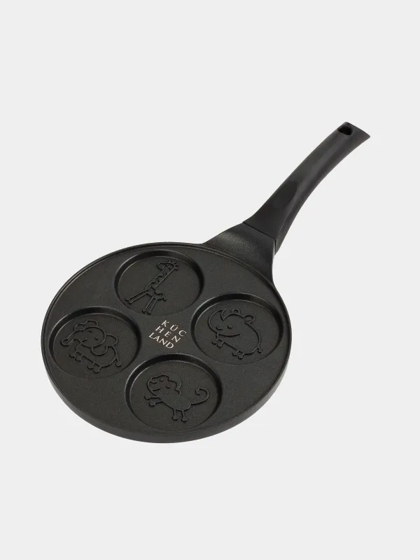 Таба, жұмыртқа пен құймақтарға арналған, 21 см, 4 бөлім, қапталған, алюминий, Жануарлар, Action, image-1