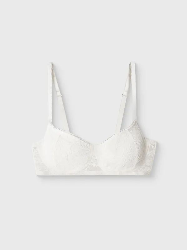 Бюстгальтер, өлшемі XS, полиамид/эластан К, шілтер, ақ, Johanne, image-0