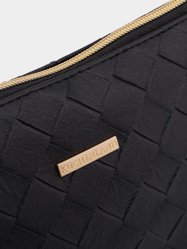 Косметикалық сөмке, 26х13 см, полиуретан, қара, Sennit, image-1