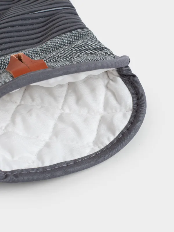 Ыдыс ұстағыш-қолғап, 34х18 см, мақта/силикон, графитті, Bakery striped, image-4