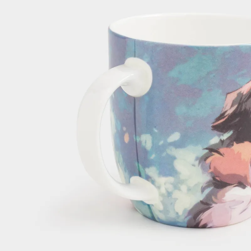 Саптыаяқ, 350 мл, 2 дана, фарфор F, көк/қызғылт, Мысық/Ит, Friends, image-5