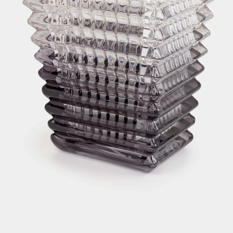 Гүл вазасы, 28 см, шыны Р, сұр градиент, Mosaic color, image-3