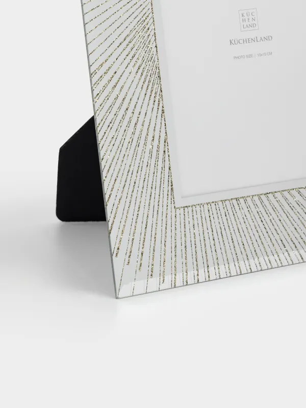 Фото жиектеме, 17х23 см, шыны, алтын, Алтын сызықтар, Actress, image-1