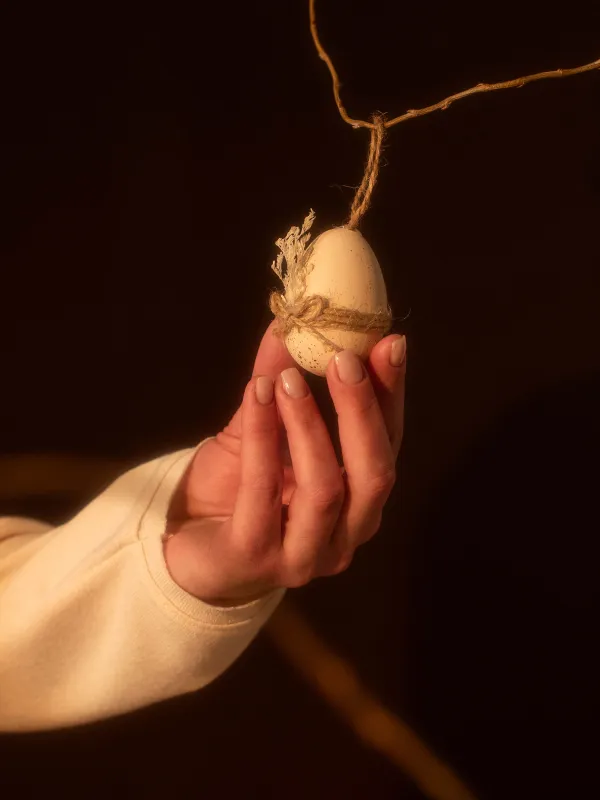 Подвеска декоративная, 4 см, с сухоцветами, Natural Easter, image-3