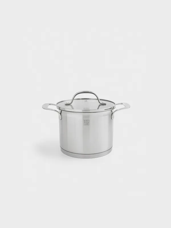 Кастрюля, 16 см, 2,4 л, с крышкой, сталь/стекло Б, Silver Stone, image-0
