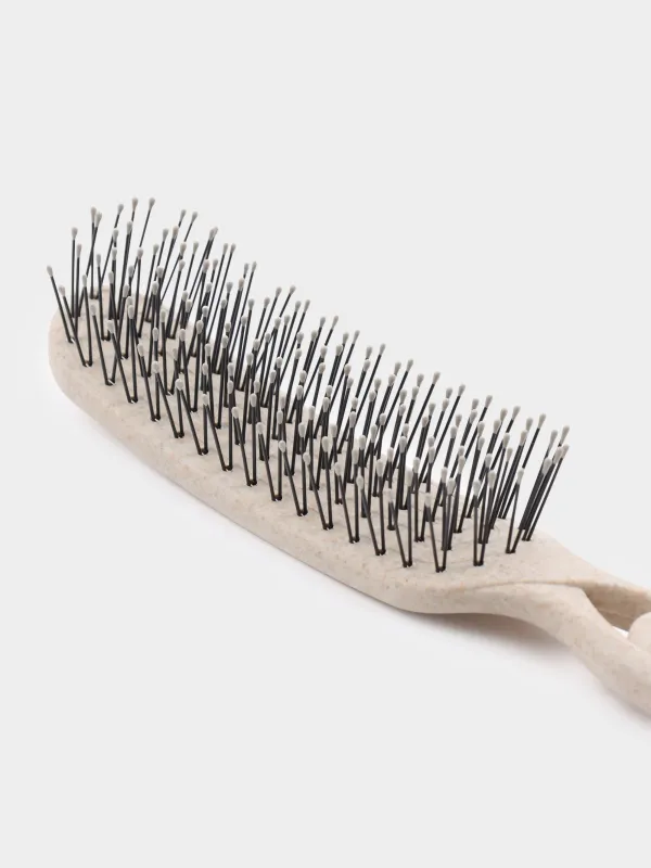 Шашқа арналған массаж тарағы, 23 см, өсімдік талшығы / пластик, сарғылт қоңыр, Zipo, image-5