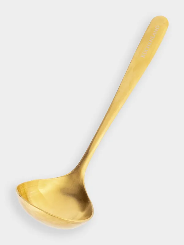 Құйылған қасық, 20 см, болат, алтын, классикалық алтын, image-2