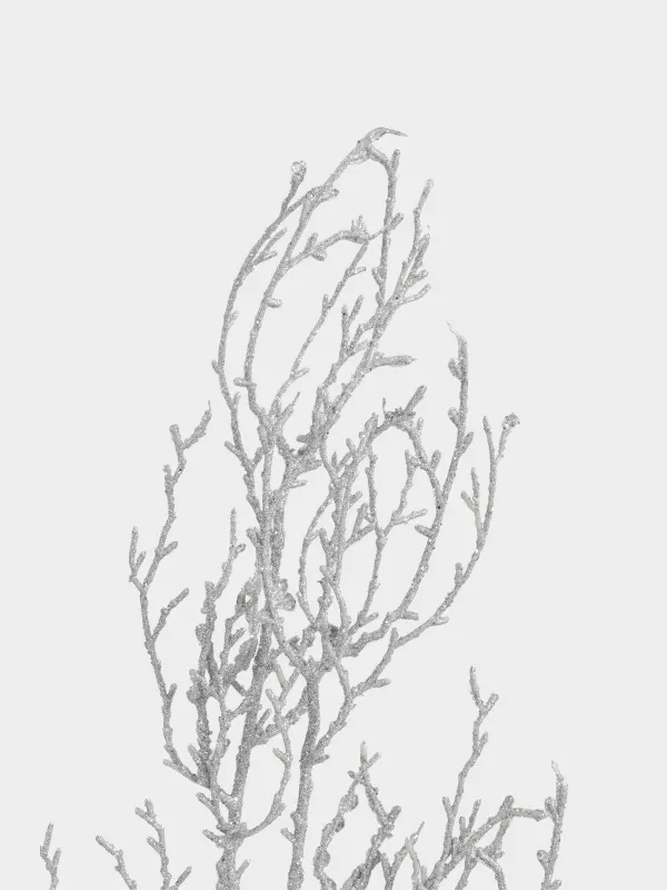 Ветка декоративная, 90 см, полиэтилен, Серебристая ветка, Sparkle decor, image-3