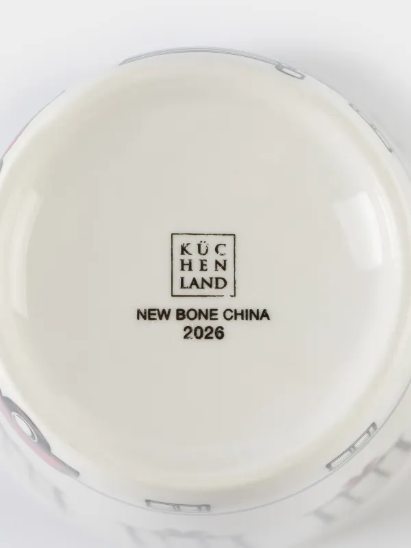 Саптыаяқ, 420 мл, фарфор N, ақ, Шыршасы бар көлік, Red car, image-4