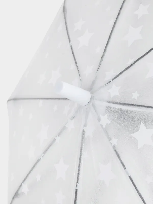 Зонт-трость, 70 см, детский, полиоксиэтилен, прозрачный, Звезды, Aspen, image-1