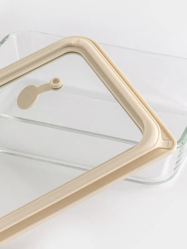 Контейнер, 700 мл, клапаны бар, шыны т / силикон, тікбұрышты, сарғылт қоңыр, Verre, image-3