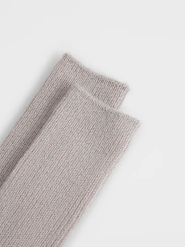 Носки женские, в рубчик, песочные, Heatyy, image-2