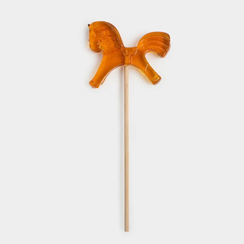 Мұз кәмпит, 21 гр, таяқшада, изомальт, қоңыр, Жылқы, Sweet life