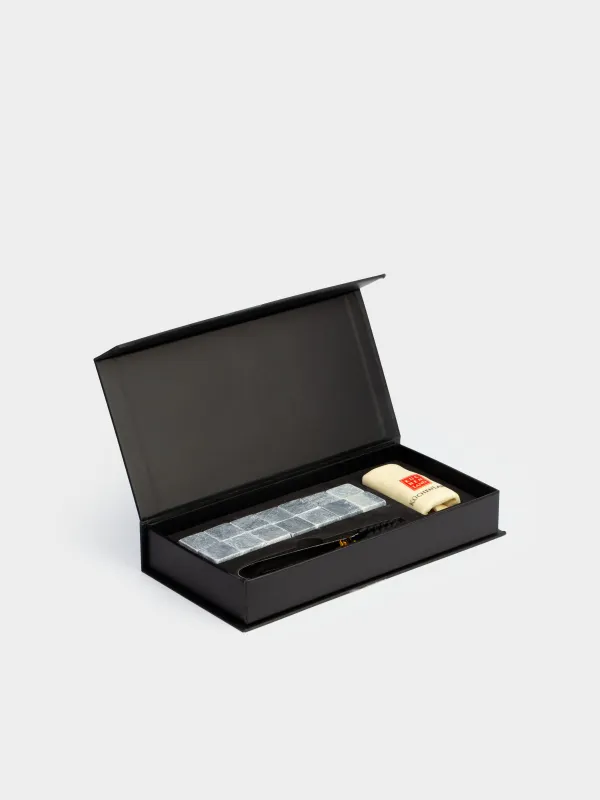 Сусындарды салқындатуға арналған текшелер жиынтығы, 16 пр, қысқышпен, стеатит / Болат, бар, image-0