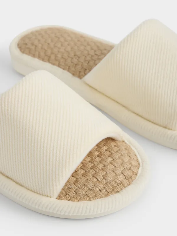 Әйелдер тәпішкелері, өлшемі 36-37, полиэстер/зығыр, сүт түстес, Isla, image-3