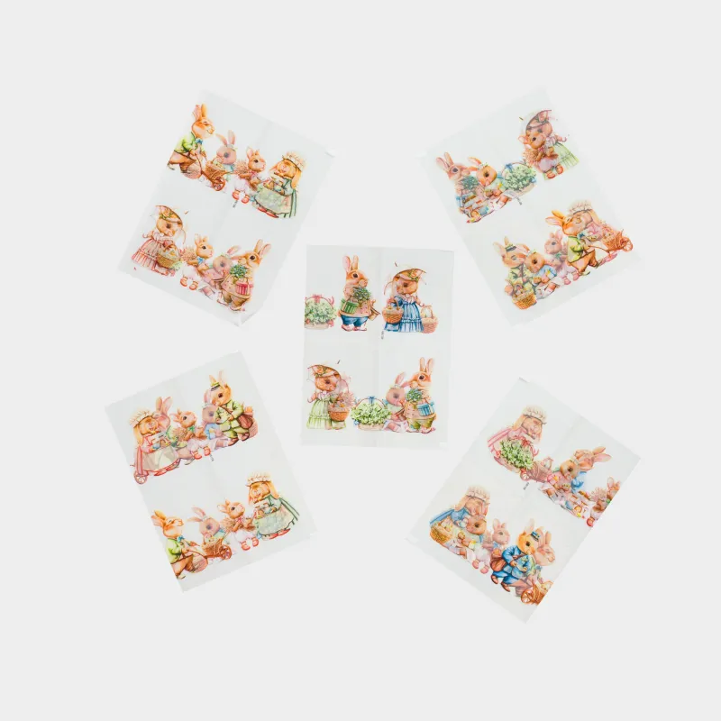 Жұмыртқаға арналған термоэтикеткалар жинағы, 10 дана, 15х9 см, Пасха, ПВХ, Қояндар, Easter, image-3