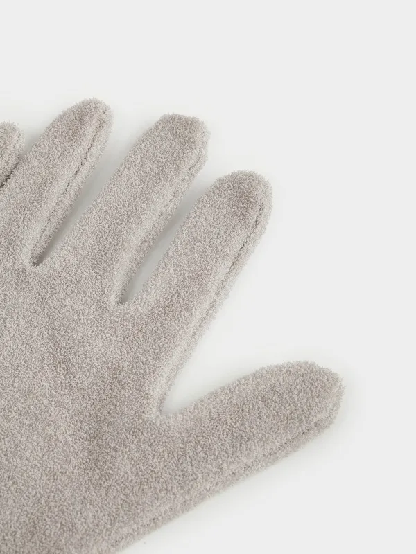 Перчатка для мытья тела, 12х20 см, бамбук, серая, Bamboo spa, image-4