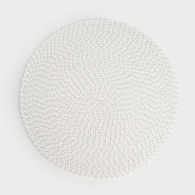 Аспаптарға арналған майлық, 38 см, целлюлоза/ПЭТ, дөңгелек, күміс түстес және ақ, Straw