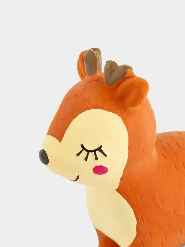 Игрушка для собак, 9 см, с пищалкой, резина, коричневая, Олененок, Christmas pet, image-2