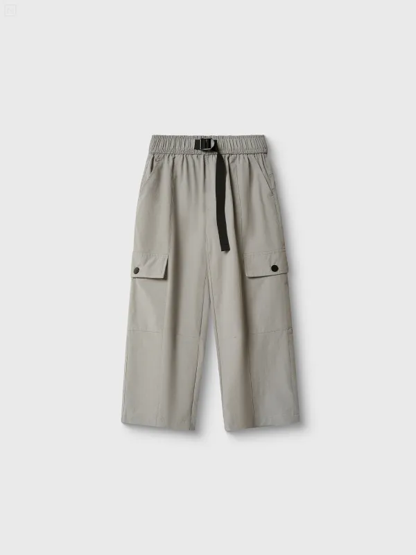 Брюки-карго, р. 104 см, для мальчиков, с вшитым ремнем, полиамид/спандекс, серые, Jamal, image-7