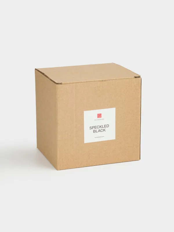 Емкость для масла или уксуса, 340 мл, с ручкой, керамика/пробка, молочная, в крапинку, Speckled black, image-3