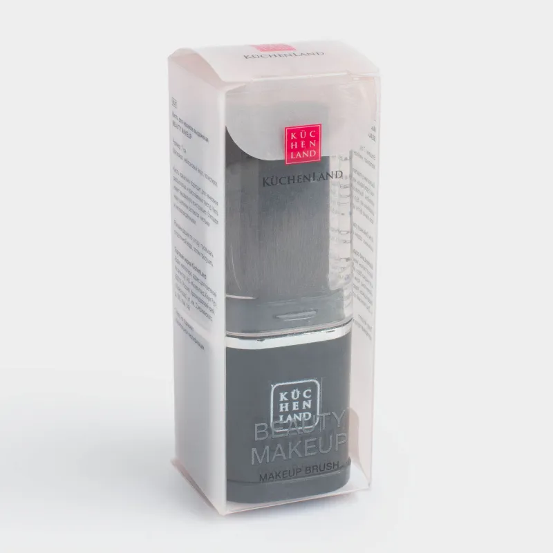 Кисть для макияжа, 7 см, выдвижная, искусственный ворс/пластик, черная, Beauty makeup, image-3