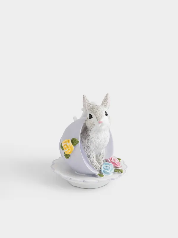 Статуэтка, 11 см, Кролик в чашке, Easter, image-0