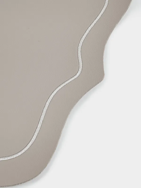 Салфетка под приборы, 38x38 см, ПВХ, фигурная, бежевая, Винтаж, Rock vintage, image-3