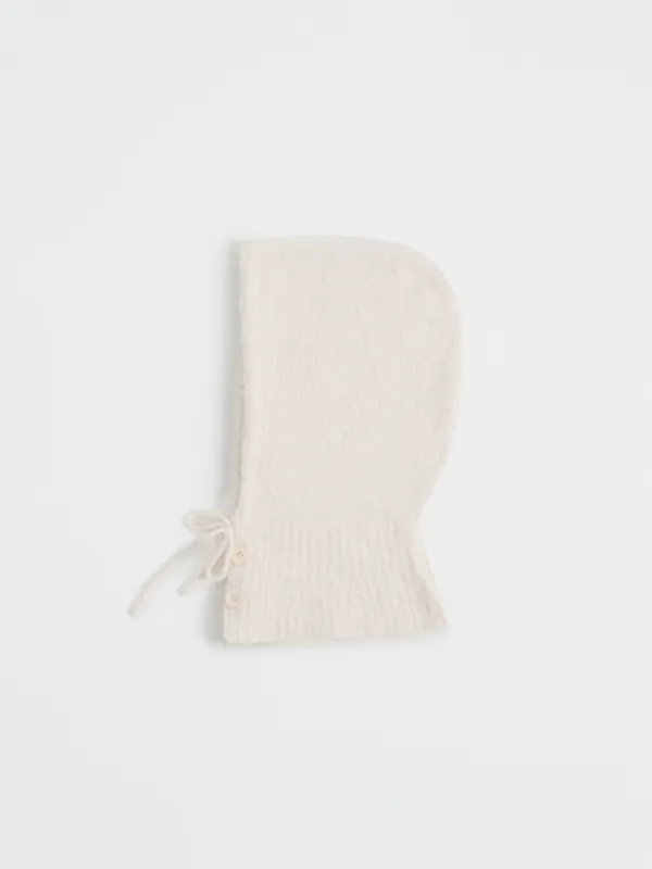 Капор женский, единый размер, на пуговицах, полиэстер/нейлон/шерсть, молочный, Kapor