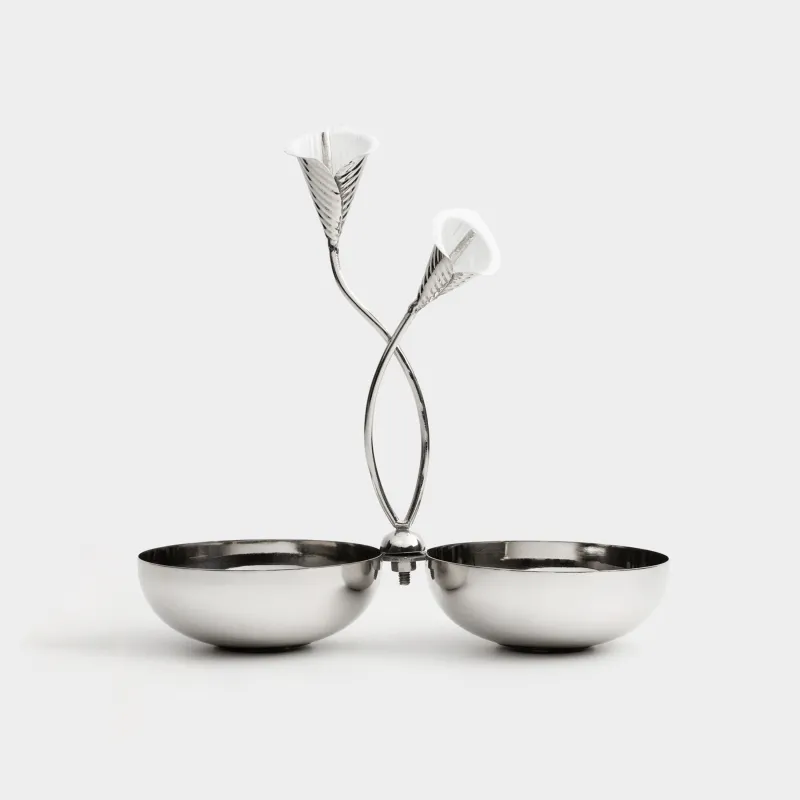 Тағамдарға арналған тұғыр, 26х26 см, 2 бөлік, тұтқасы бар, металл, Калла гүлдері, Fantastic flower