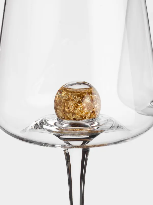Бокал для белого вина, 350 мл, 2 шт, кристальное стекло, Янтарный шар, Sorento globular, image-7