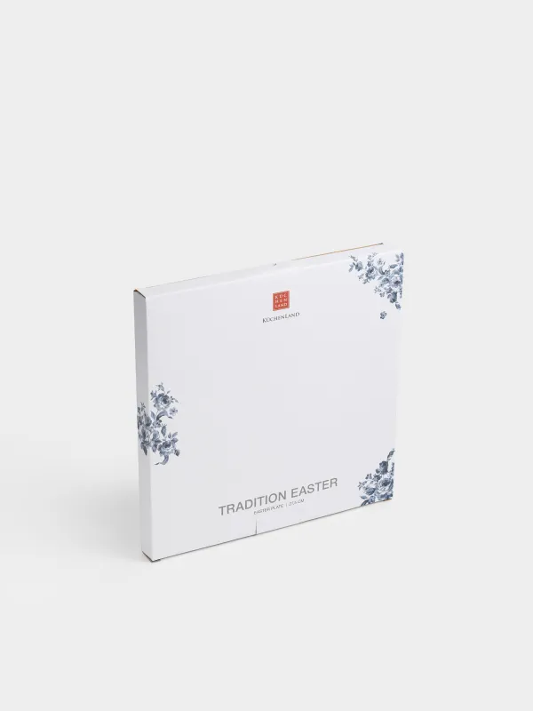Блюдо пасхальное, 28 см, Цветы гжель, Tradition Easter, image-5
