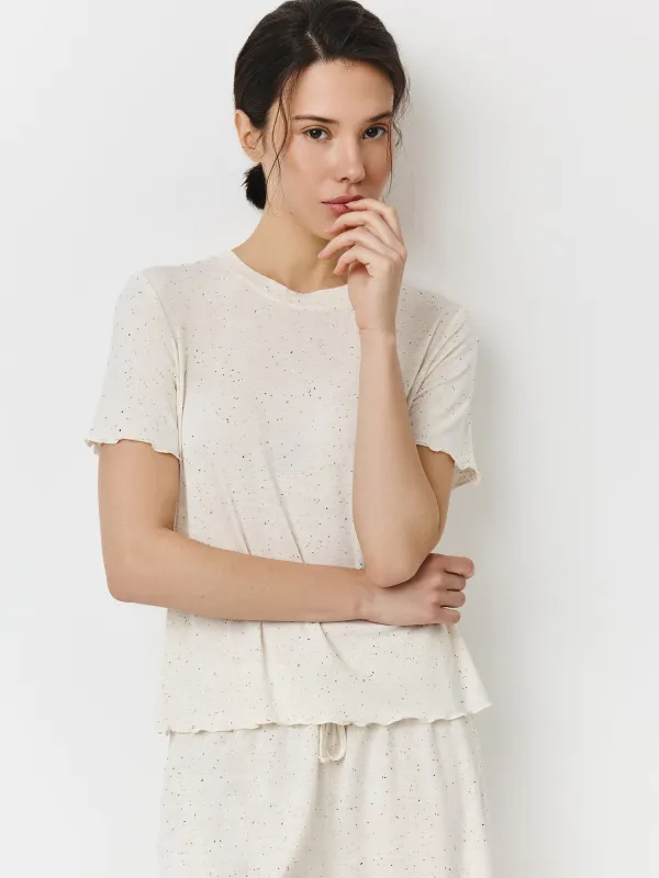 Комплект женский, домашний, р. S, вискоза/спандекс/полиэстер, серый меланж, Mari, image-0