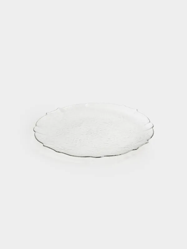 Қойылмалы тәрелке, 33 см, шыны, күміс жиегі бар, Nautilus silver, image-2