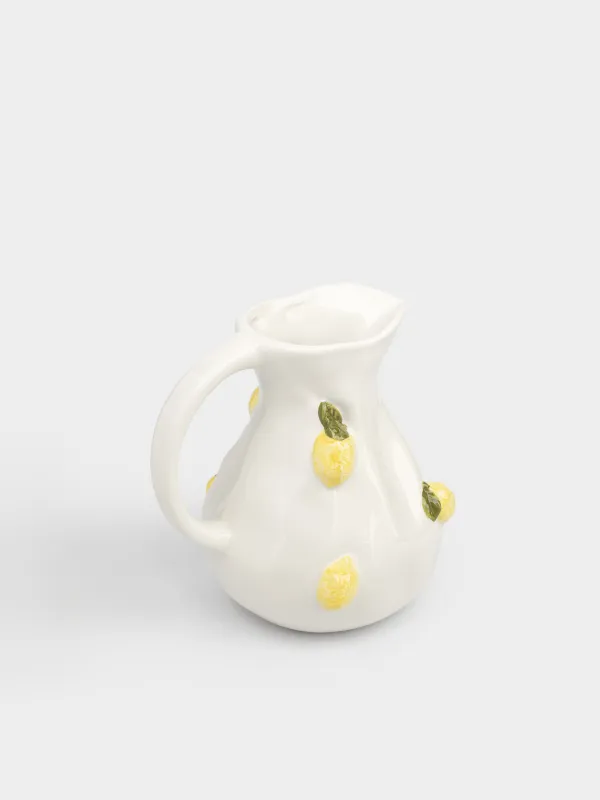 Кувшин, 1,7 л, керамика D, молочный, Лимоны, Sicily, image-1