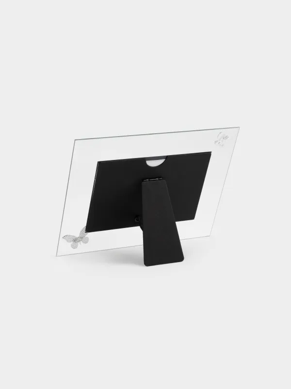 Фото жиектеме, 23х18 см, шыны, көбелектер, мөлдір, image-3