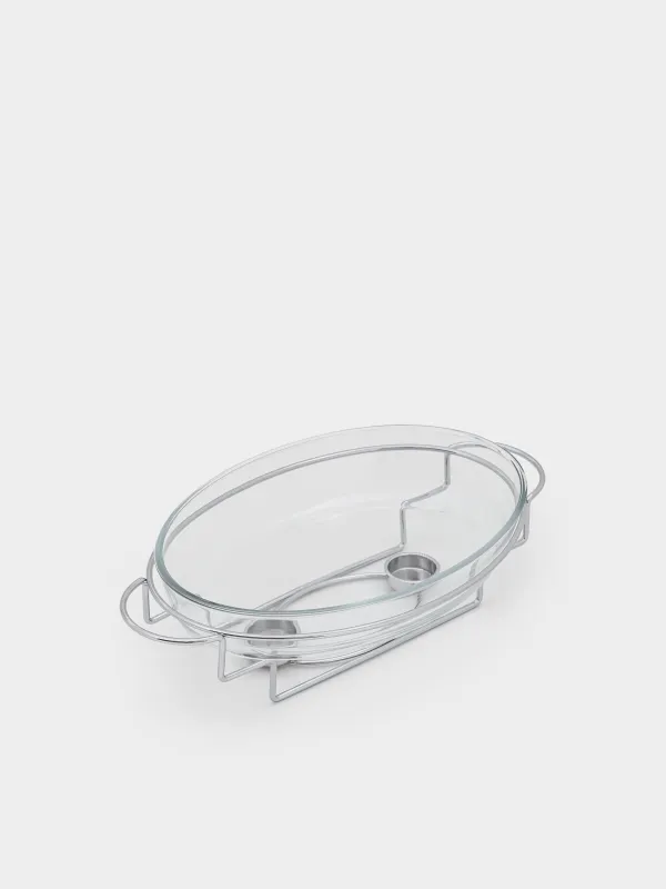 Жылытылатын ыдыс, 42х24 см, шыны Т/болат, сопақ, Classic, image-6