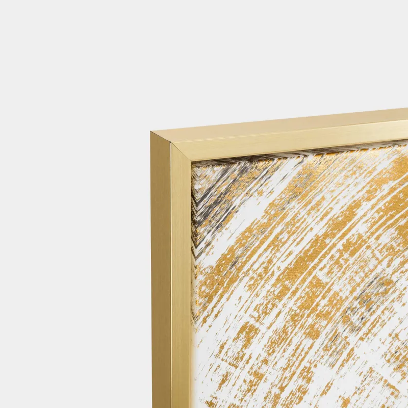 Жиектемедегі сурет, 80х80 см, кенеп/фольга, алтын сарғылт-қоңыр, шеңбер, Abstract, image-2