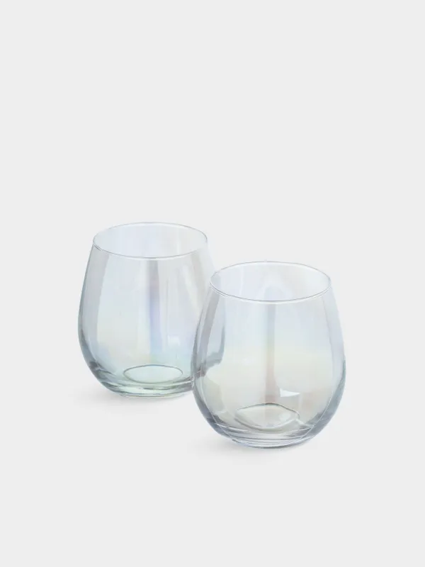 Стақан, 9 см, 350 мл, 2 дана, шыны, інжу-маржан, Floyd polar, image-1
