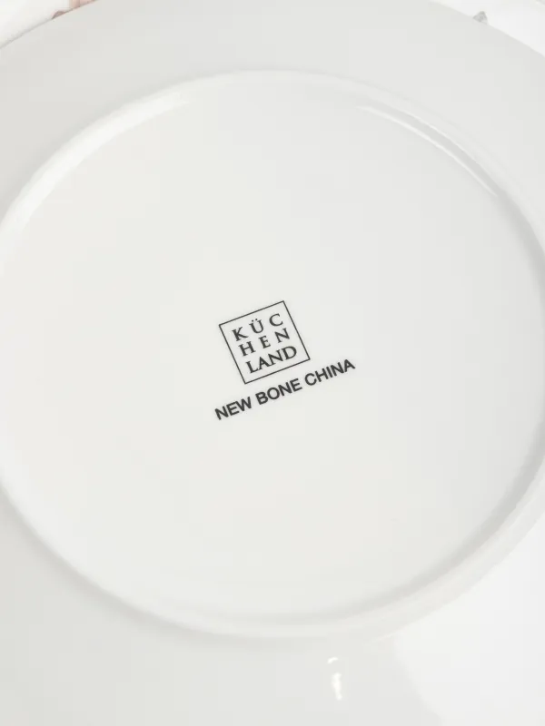 Ас сервизі, 6 адам, 19 зат, фарфор N, ақ, Сары гүлдер, Floweri, image-7