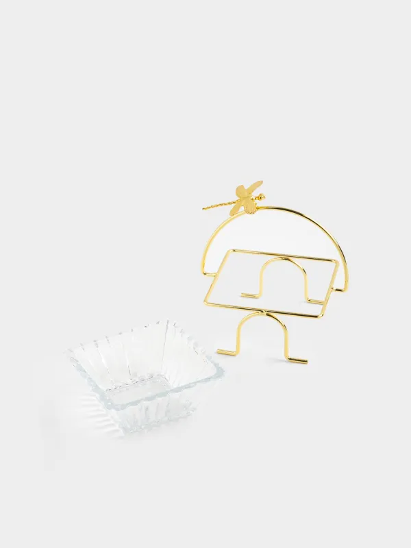 Пиала, 12х12х5 см, на подставке, Стрекоза, Dragonfly, image-3