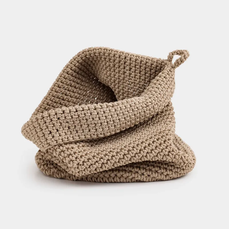 Сақтау себеті, 16х19 см, өрілген, ұстағышы бар, полипропилен, дөңгелек, қоңыр, Bolsa, image-5