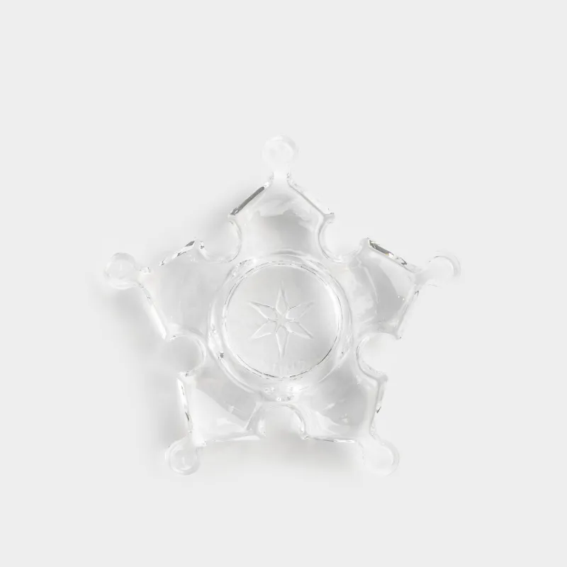 Шам ұстағыш, 11 см, шай шамына арналған, шыны, Қар ұшқыны, Snowfall