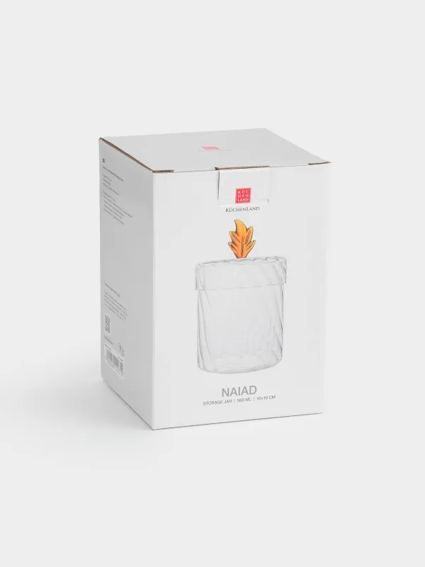 Сақтау ыдысы, 11х13 см, 800 мл, шыны Б, Кәріптас парақ, Naiad, image-5