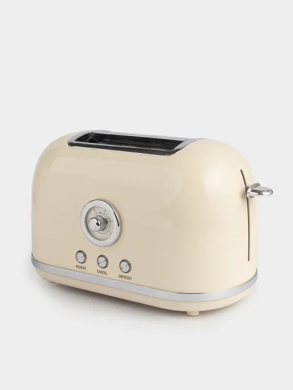 Тостер электрический, 685-815 Вт, 6 режимов, металл/пластик, бежевый, Vintage kitchen