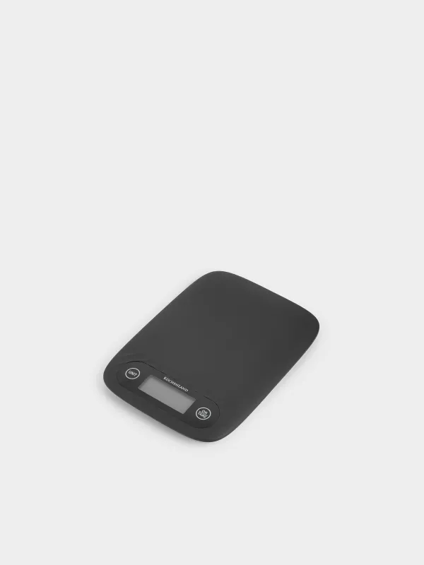 Весы кухонные, 22х16 см, электронные, подвесные, пластик/резина черные, Libra, image-1