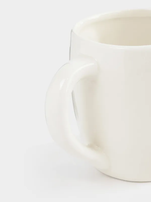 Саптыаяқ, 450 мл, керамика, ақ және алтын, Бет, Бет, image-3