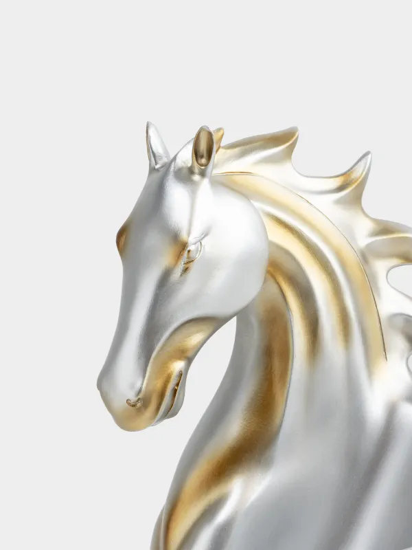 Бөтелке тұғыры, 14х25 см, полирезин, алтын-қара, Жылқы, Horse color, image-1