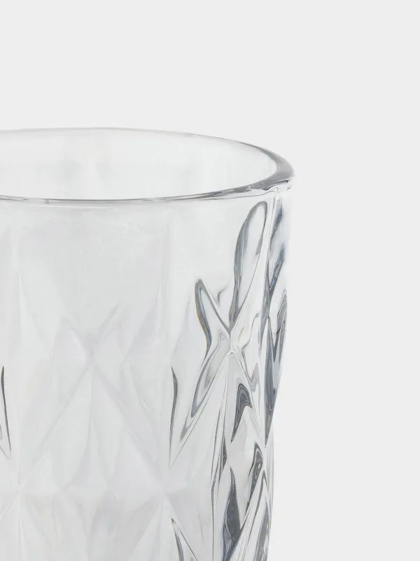 Стақан, 12 см, 340 мл, 6 дана, шыны Р, сұр, Rhomb color, image-3